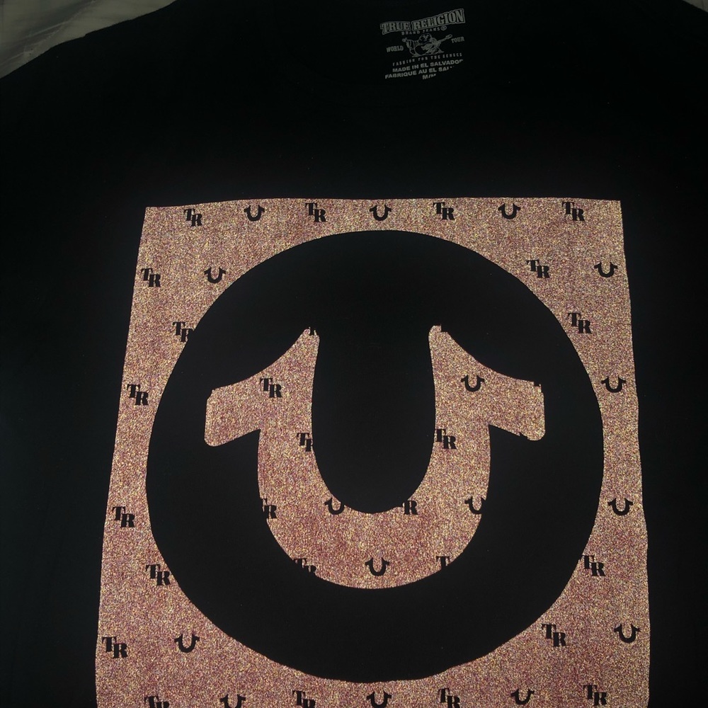 True Religion reflective Buddha T-shirt